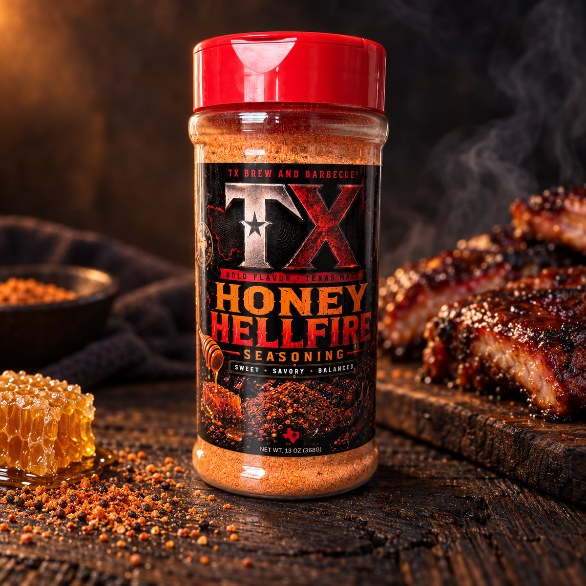 Honey Hellfire Seasoning bottle