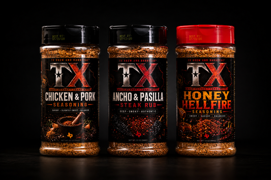 The Texas Three-Pack — all three TX Brew & Barbecue rubs